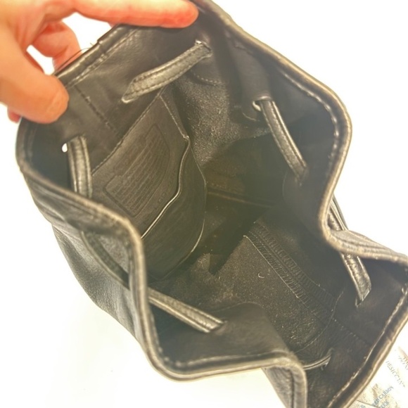 Vintage Coach Sonoma Leather Drawstring Bucket Bag Black Pebbled – Worn-In - Picture 7 of 7
